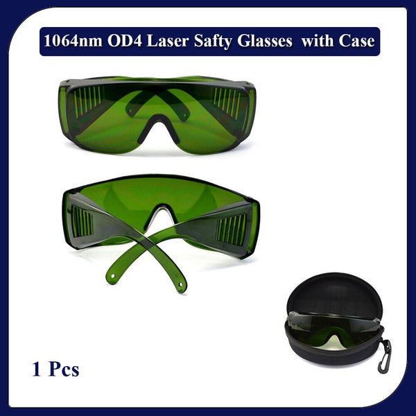 OD4 Laser Safety Glasses Goggles with Case for 1064nm Laser Marking Machine 1pcs