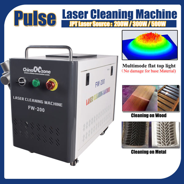 JPT 100W-500W Pulsed Laser Cleaning Machine For Wood Cleaning Oil/Paint Remove