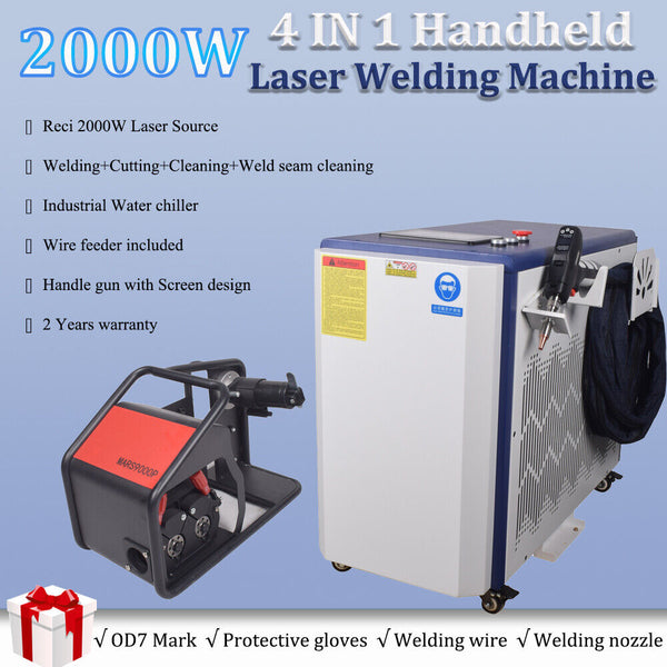Reci 2000W Laser Welding Cutting Machine Cleaning Rust Paint Removing Welder US