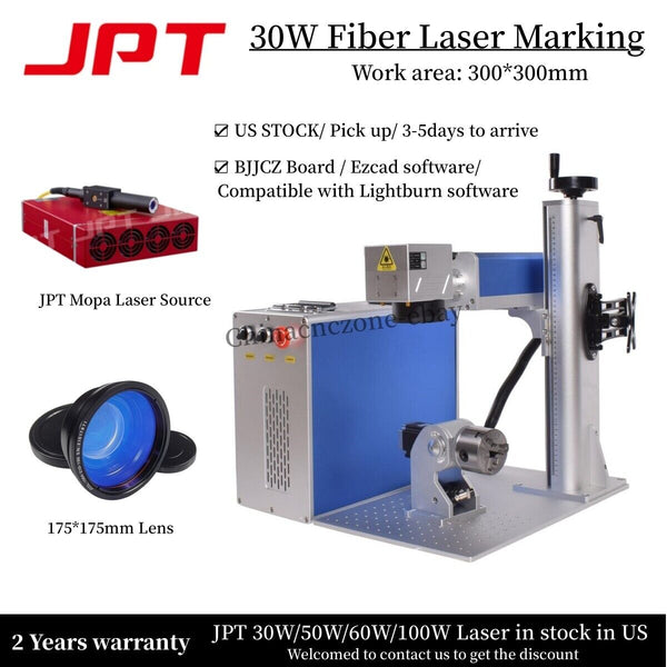 JPT 30W Mopa M7 Fiber Laser Marking Cutting Machine Support to Mark Colorful US