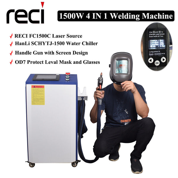 RECI 1500W 4 IN 1 Welder Metal Cutting Welding Cleaning Weld Seam Clean Machine