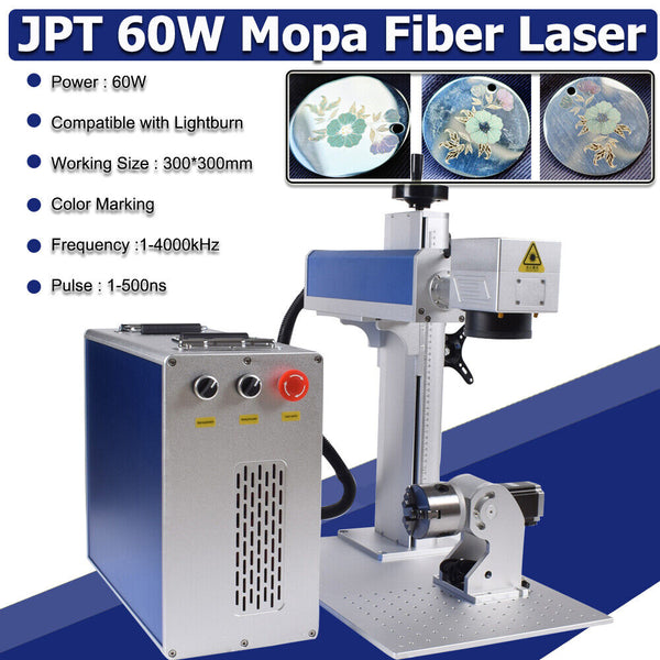 60W JPT M7 Mopa 300*300mm Fiber Laser Marking Machine Color Marking【US Ship】